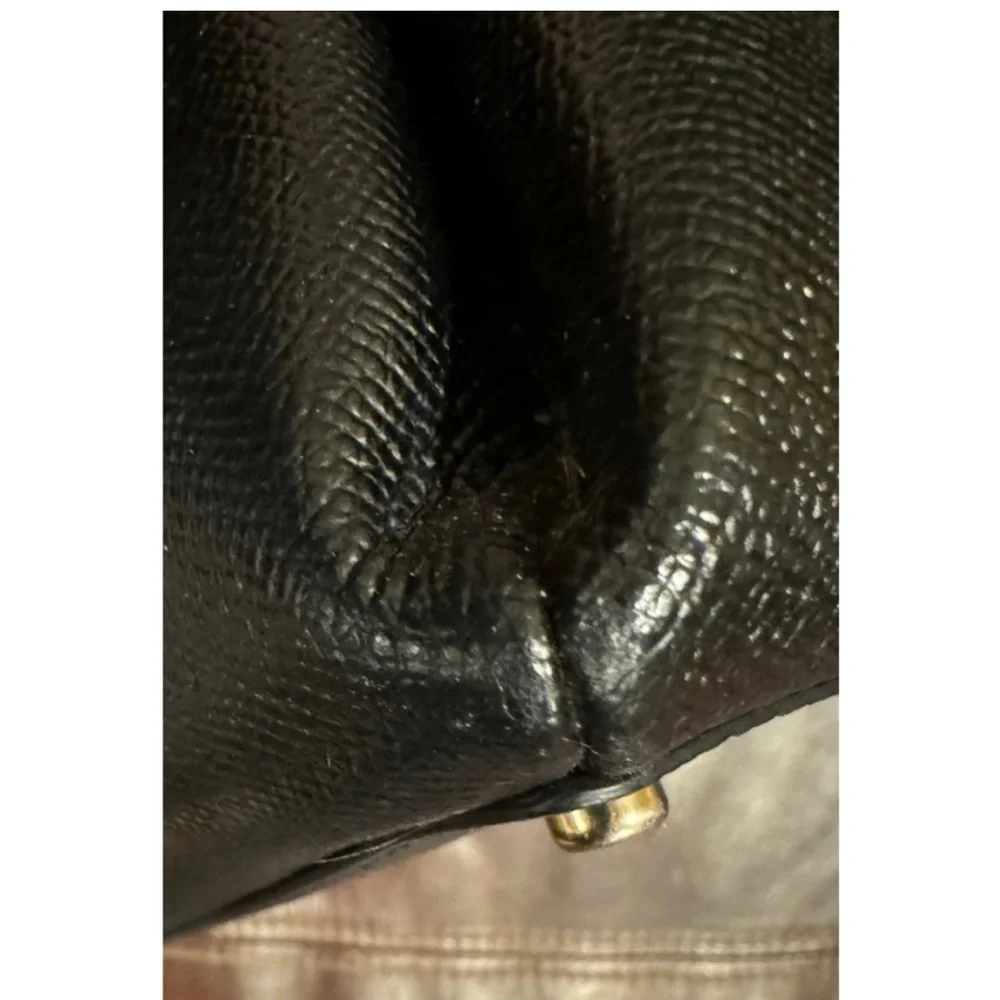 Coach Mini Lillie Carryall Black Pebbled Leather EUC - Picture 10 of 15